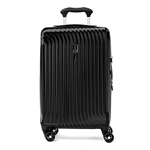 Travelpro Maxlite Air Hardside Expandable Carry on Luggage, 8 Spinner Wheels, Lightweight Hard Shell Polycarbonate Suitcase, Black, Carry On 21-Inch