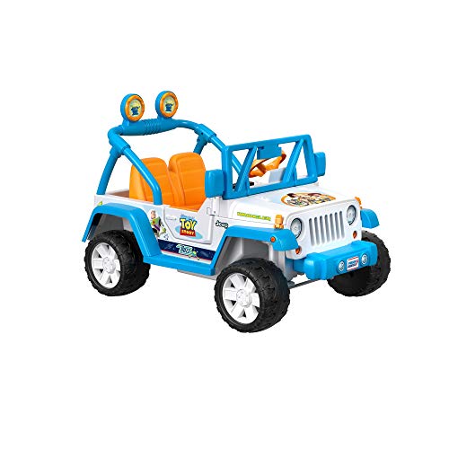 Power Wheels Disney Pixar Toy Story Jeep Wrangler, 12V battery-powered ride-on vehicle for preschool kids ages 3-7 years [Amazon Exlclusive]