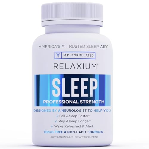 Relaxium Sleep Aid for Adults, Melatonin 5mg with Magnesium Glycinate, Sleep-Promoting Valerest & Ashwagandha, Non-Habit Forming Sleep Supplement, 60 Capsules, 30-Day Supply