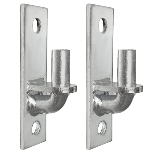 Wall Mount Gate Hinge 2 Pack Chain Link Fence Gate Hinges Fence Post Chain Link Gate Hinge with 5/8 Hinge Pin (Screws Not Included)