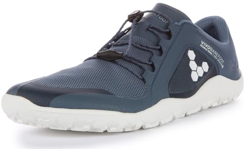 Vivobarefoot Primus Trail II FG, Mens Recycled Off-Road Shoe with Barefoot Firm Ground Sole Deep Sea Blue