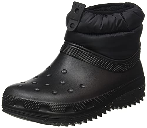 Crocs Women's Classic Neo Puff Shorty Boot W Snow, Black, 7