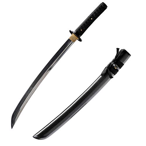 Yongli Sword Handmade Japanese Wakizashi T10 Steel Clay-Tempered Samurai Short Sword Katana