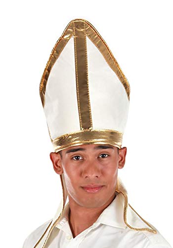 elope White Pope Costume Hat Accessory for Adults and Teens Standard