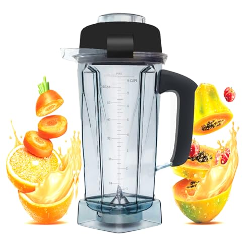 For Vitamix Blender Pitcher 64oz, Replace 5200 5000 6500 7500 Pro500 750 Vita-Prep vm0101 vm0102 vm0103 vm0197 E310 320 asy172 Classic/Explorian/Commercial series etc Container Jar Cup,3 YR Warranty