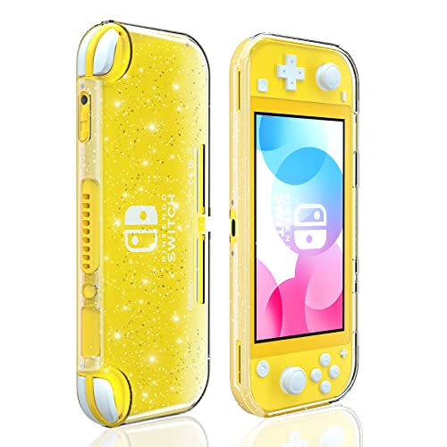 Switch lite Protective Case, Switch lite Clear Glitter Case, Shiny Sparkly Switch Lite TPU Cover - 1 Pack