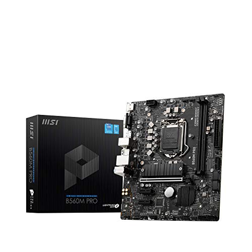 MSI B560M PRO-E ProSeries Motherboard (mATX, 11th/10th Gen Intel Core, LGA 1200 Socket, DDR4, PCIe 4, M.2 Slot, USB 3.2, Gbps LAN)