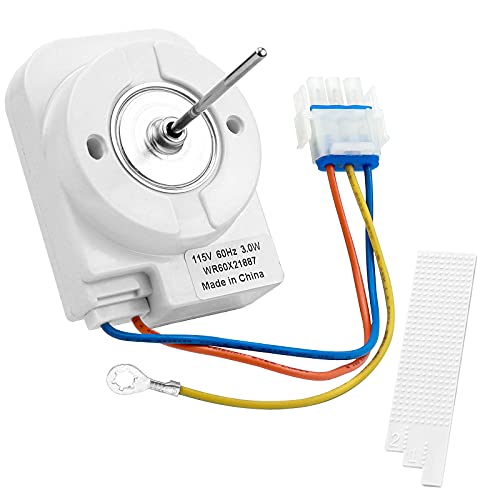 WR60X21887 Refrigerator Evaporator Fan Motor Compatible with GE Refrigerator - Replaces WR60X10137 WR60X10054 WR60X10189 WR60X10240 WR60X24645 by AMI PARTS