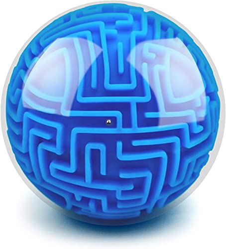 Hymaz 3D Maze Ball Toys| Brain Teaser Puzzles Maze Game for Adults & Kids Ages 8-12-60 Gifts, Labyrinth Game Marble Maze for Adults and Family- Hard Challenge