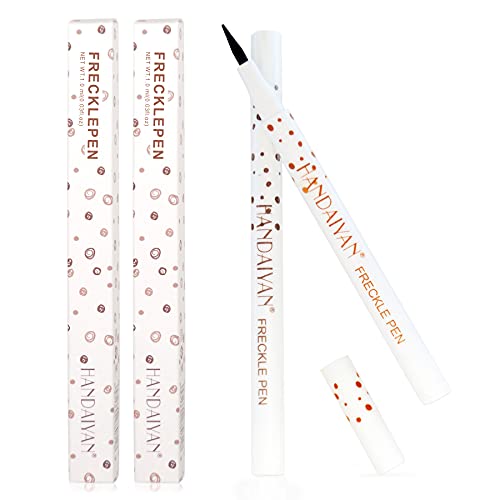 Freckle Pen 4 Colors Available, Natural Lifelike Freckle Makeup Pen, Waterproof Long Lasting Quick Dry - Light Brown, Natural Coffee, Chestnut, Dark Brown