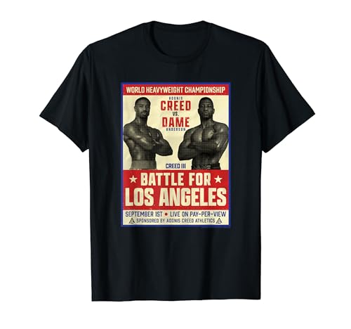 Creed 3 Battle For Los Angeles Creed vs. Dame Poster T-Shirt