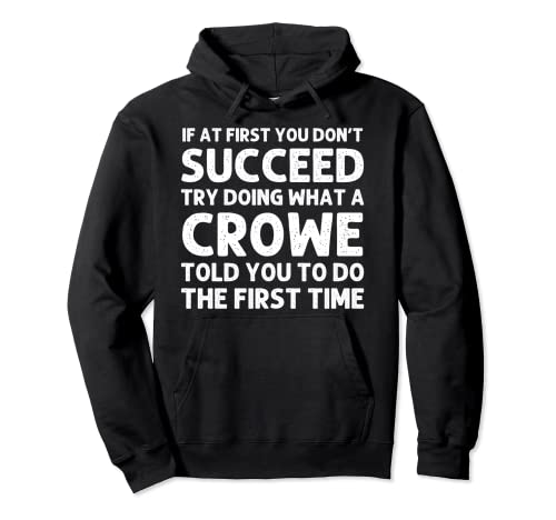 CROWE Funny Surname Family Tree Birthday Reunion Idea Pullover Hoodie