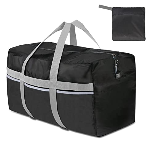 Extra Large Duffle Bag Lightweight, 96L Travel Duffel Bag Foldable for Men Women, Waterproof & Durable(BLACK)