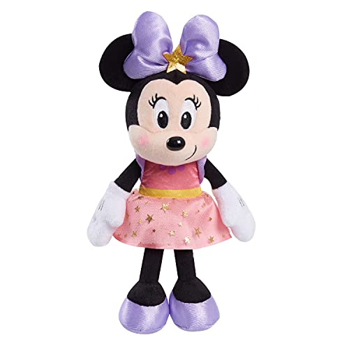 Just Play Disney Junior Minnie Mouse 8-Inch Small Stars Minnie Mouse Plushie Stuffed Animal, Pink, Officially Licensed Kids Toys for Ages 2 Up