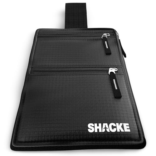 Shacke Hidden Travel Belt Wallet w/RFID Blocker (Black with Black Strap)