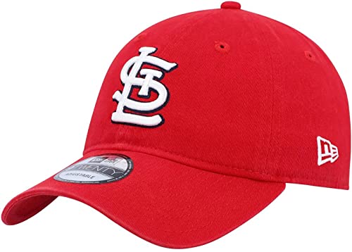 New Era MLB Core Classic 9TWENTY Home Team Color Adjustable Hat Cap One Size Fits All (US, Alpha, One Size, St Louis Cardinals Red)