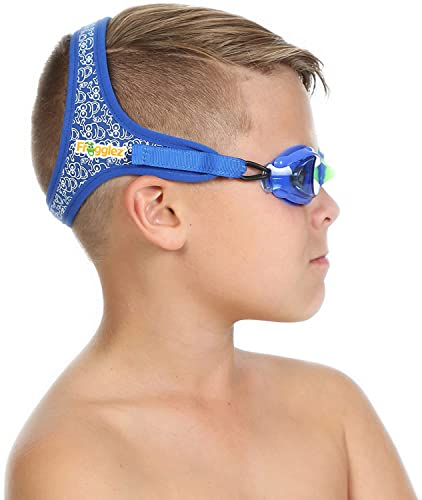 Frogglez Pain-Free Swim Goggles for Kids Under 10 (Ages 3-10), No Hair Pulling, Recommended by Olympic Swimmers - UV Protection|Tinted|Anti Fog