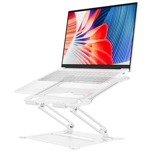 Urmust Laptop Notebook Stand Holder Adjustable Ultrabook Stand Riser Portable Compatible with MacBook Air Pro HP Dell XPS Lenovo All laptops 10-15.6'(Silver)