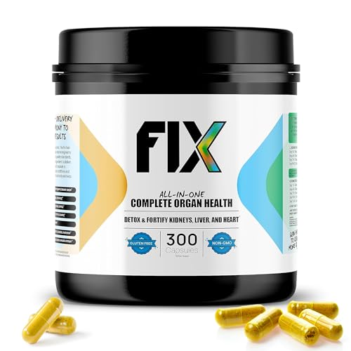Fix The 16-in-1 Complete Health Supplement - Organ Support for Liver, Heart, and Kidney - Non-GMO, Vegan Formula for Holistic Well-Being - 30 Servings Per Container