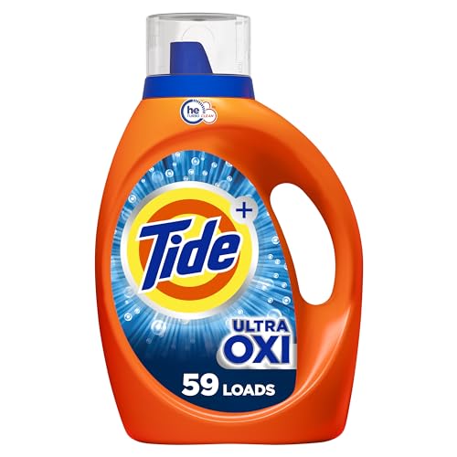 Tide Ultra Oxi Laundry Detergent Liquid Soap, HE Compatible, 59 Loads, 84 fl oz