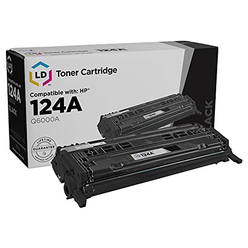 LD Products Remanufactured Toner Cartridge Replacement for HP 124A Q6000A (Black) for use in Color Laser Jet 1600, 2600n, 2605dn, 2605dtn, CM1015mfp, CM1017mfp
