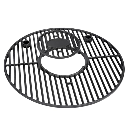 QuliMetal 19.5' Cast Iron Round Grill Grate Grid for Akorn Kamado Ceramic Grill, Pit Boss K24, Louisiana Grills K24, Char-Griller 16620, Grill grates Replacement for Akorn Kamado