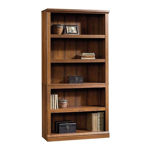 Sauder Miscellaneous Storage 5 Bookcase/Book Shelf, L: 35.28' x W: 13.23' x H: 69.76', Washington Cherry finish