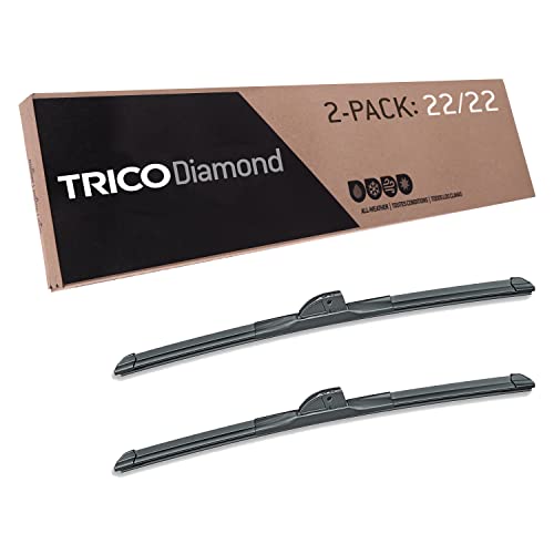 TRICO Diamond (25-2222) 22 Inch & 22 inch pack of 2 High Performance Automotive Replacement Windshield Wiper Blades For My Car Super Premium All Weather Beam Blade for Select Vehicle Models