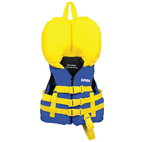 Airhead Infant General All Purpose Life Jacket for Infants under 30lbs, US Coast Guard Approved, Blue