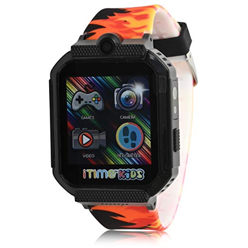 Accutime iTIME Kids Fiery Fun Touchscreen Smart Watch - Interactive Learning, Games, Camera, Fitness Features for Active Boys (Model: ITK2010AZ)