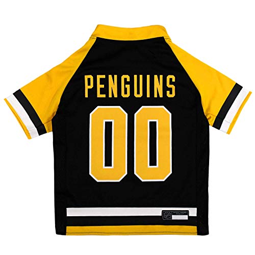 Pets First NHL Pittsburgh Penguins Jersey for Dogs & Cats, Small. - Let Your Pet Be A Real NHL Fan!
