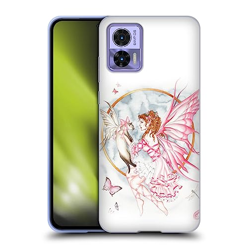 Head Case Designs Officially Licensed Nene Thomas The Gift Pink with Cat Fairies Soft Gel Case Compatible with Motorola Edge 30 Neo 5G