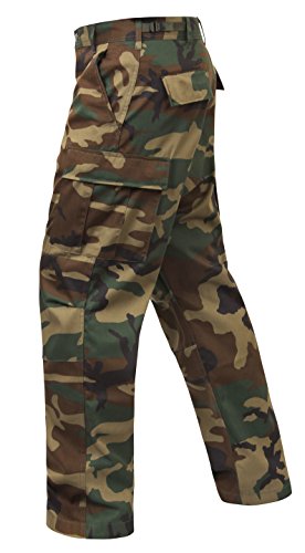 Rothco Relaxed Fit Zipper Fly BDU Pants, Woodland Camo, L