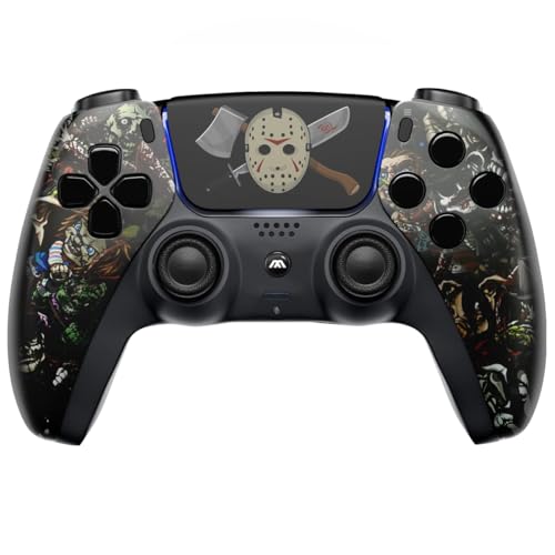 'Scary Party' Custom UN-MODDED Wireless PRO Controller compatible with PS5 Exclusive Unique Design