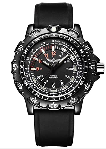 TIME WARRIOR Addies Military Special Forces Watch (Silicone Black Band)