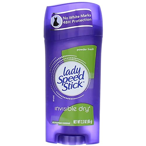 Lady Speed Stick Invisible Dry Antiperspirant & Deodorant, Powder Fresh - 2.3 oz - 4 pk