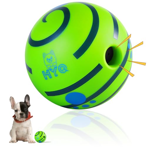HYQ Wobble Giggle Ball for Dogs, Wiggle Ball Dog Toy, Interactive Dog Toys for Small/Medium/Large Dogs, Fun Giggle Sounds When Rolled or Shaken Perfect Dog Gift-2.75 inch