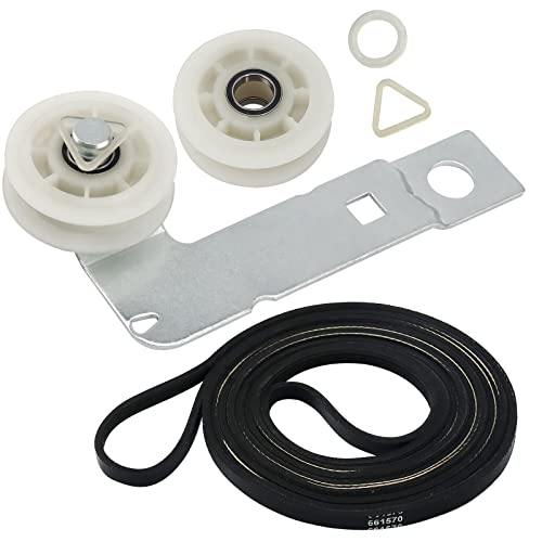 2024 Upgraded 661570 & 279640 & W10837240 Dryer Drum Belt Idler Pulley and Pulley Kit by Blutoget- FIT for Whirlpool Maytag, Ken-More Dryers-Replaces 661570VP 661570V PS11726337 W10547290 AP5983729