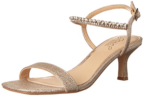 Jewel Badgley Mischka Women's Lalita Heeled Sandal, Lt Gold, 8