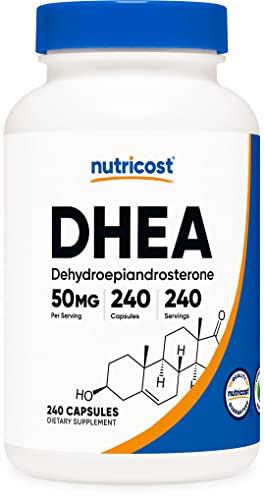 Nutricost DHEA 50mg, 240 Capsules - Gluten Free, Soy Free, Non-GMO, Supplement