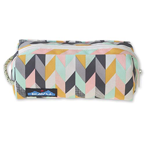 ​KAVU Pixie Pouch Accessory Travel Toiletry and Makeup Bag - Chevron Sketch