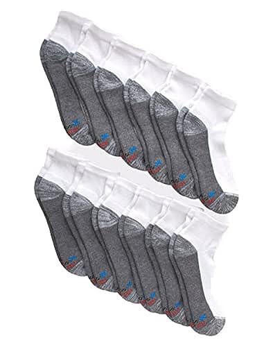 Hanes Men's, X-Temp Cushioned Ankle Socks, 12-Pack, White-12 Pack, 12-14
