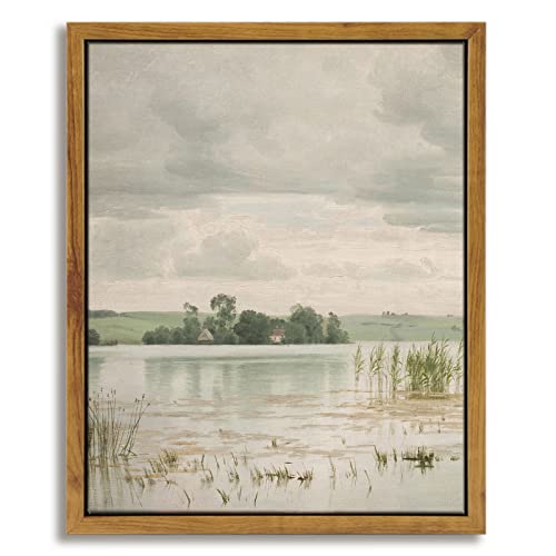 InSimSea Framed Canvas Prints Wall Art Home Decor Classical Danish Landscape Painting by Vilhelm Groth Rustic Wall Decor for Bedroom Bathroom, Farmhouse Decor 8x10in