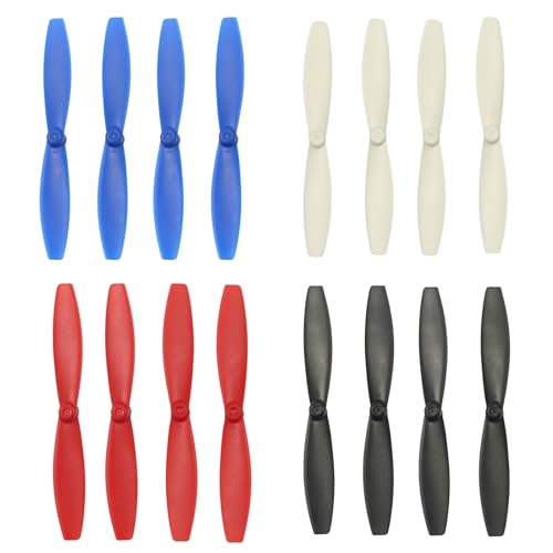 Anbee 4 Colors Propellers Props Combo for Parrot Minidrones Rolling Spider, Airborne Cargo & Night Drone, Hydrofoil Drone, Mambo FPV, Swing Drone (Colors: Blue/Red/White/Black), Pack of 4-sets