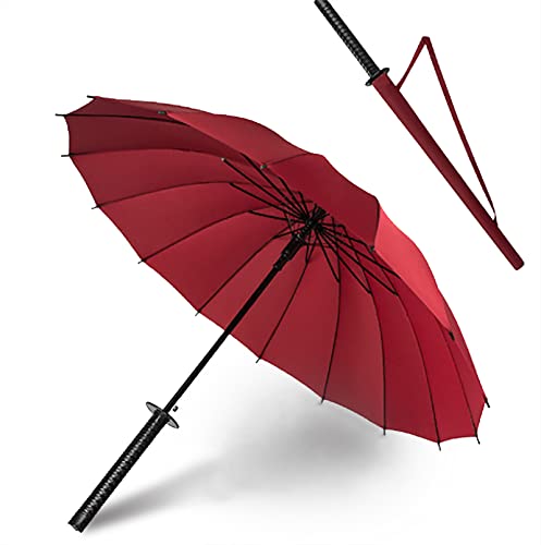WPOYM Samurai Umbrella Umbrella Creative Semi-Automatic Samurai Umbrella,Windproof Outdoor Umbrella.Sun Protection Umbrella Black.The Best Creative Gift.