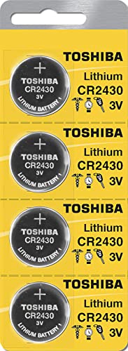 Toshiba CR2430 3 Volt Lithium Coin Battery (4 Batteries)