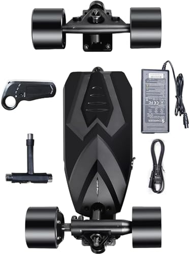 H3 DIY Electric Skateboard Kit with Remote - 480W Motor, Top Speed of 16 MPH, 9.3 Miles Range, 4 Speeds, Flexible Install Kit for Standard Skateboards, Electric Longboard for Adults ＆Teens