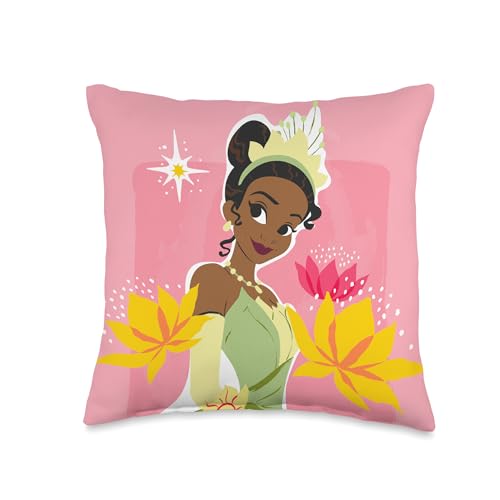 Disney Princess Tiana Pink Throw Pillow, 16x16, Multicolor