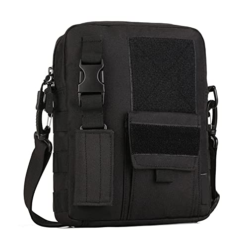 Wowelife Classic Black Shoulder bag Small Canvas Messenger Bag Men Small Tactical Bag Crossbody Casual Pack Travel Carry Bag Lightweight Easy to Carry