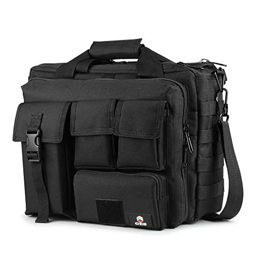 GES Tactical Briefcase, 17.3 Inch Men's Messenger Bag Military Briefcase for Men